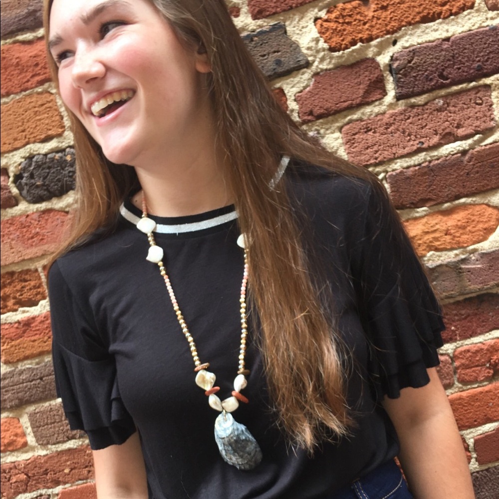 Handmade oyster shell necklace